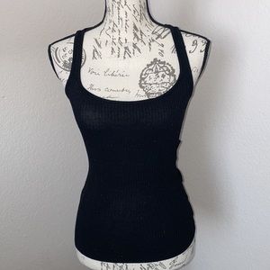 Ribbed racer back sweater tank